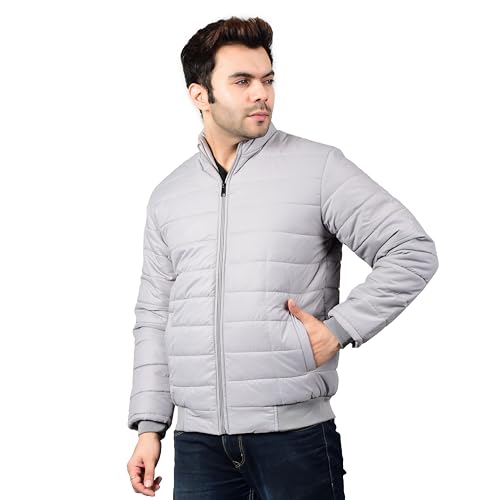 Image of SPANCO Men Jacket in HD Material with Straight Strip Design (Length : Short) (Inner Filling : Fiber) (Model : Goldiamond)
