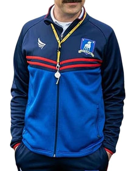 Mens Football Coach Track Blue Jacket | Football Track Blue Jacket2