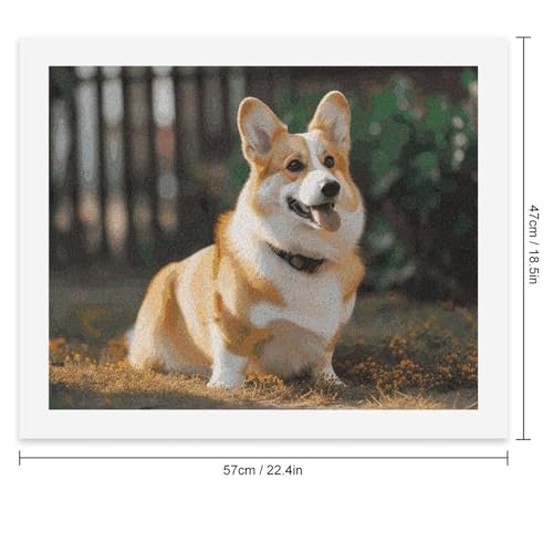 Peinture par numéros Corgi toile imprimée pour activité créative maison