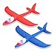 CCINEE 2 Pack LED Airplane Toys, 17.3 inch Large Throwing Foam Plane with Flashing Lights, 2 Flight Mode Glider Plane Outdoor Flying Toy for Kids Boys Girls Outdoor Sport Party Favors