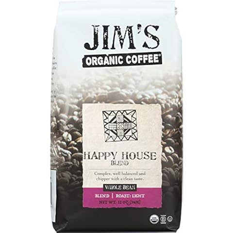 Jims Organic Coffee Happy House Blend, 12 oz Cover