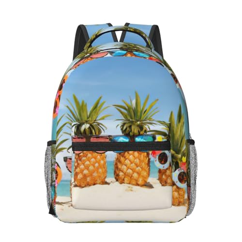 Sac à dos ordinateur imprimé ananas EdWal idéal pour le voyage et le travail en taille unique