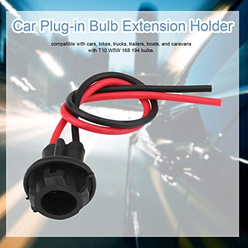 2pcs T10 W-5-W 168 194 Car Plug-in Light Bulb Extension Socket Holder Connector, Soft Rubber Light Bulb Bracket Connecter