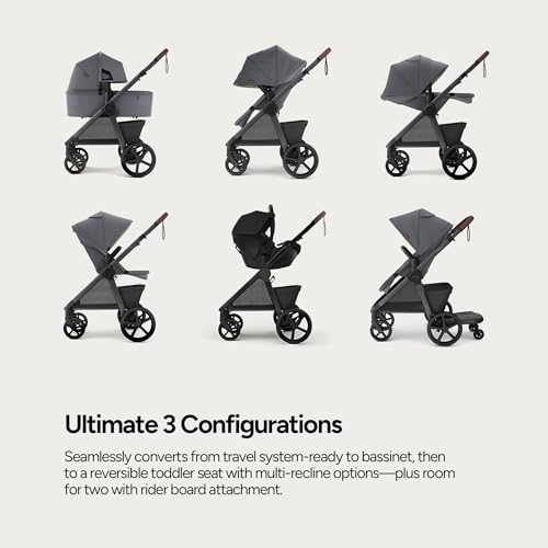 Image of Mompush Ultimate 3 Full Size Stroller, Extendable Seat, Infant to Toddler