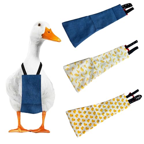 UKJENT Chicken Diapers for Hens - 3 Pack Duck Diapers for Pet Ducks Adjustable Pet Diaper for Hen Rooster Reusable & Washable Poultry Nappies(M)