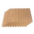 Forest Floor 3/8 Inch Thick Printed Foam Tiles, Premium Wood Grain Interlocking Foam Floor Mats, Anti-Fatigue Flooring – Stylish Flooring Solution, White Oak, 16 Sq Ft