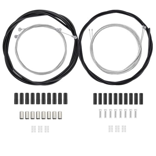 Universal Fahrrad Bremszug und Schaltzug Set, Komplettes Bowdenzug Reparatur Kit mit Bremszughülle & Schaltzughülle, Innenzügen, Endkappen & O-Ringen für MTB Rennrad E-Bike Universal Fahrrad Bremszug und Schaltzug Set, Komplettes Bowdenzug Reparatur Kit mit Bremszughülle & Schaltzughülle, Innenzügen, Endkappen & O-Ringen für MTB Rennrad E-Bike