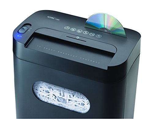 Royal ROY29186X 112MX 12-Sheet Cross Cut Shredder Shreds CD's with Console (Black)