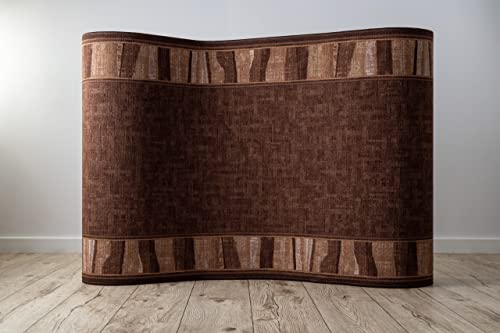Tapis de couloir antidérapant Linea moderne et durable marron - 6