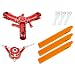 MICROHELI CNC Triple Orange Plastic Blades Conversion Set (RED) - OMP Hobby M1