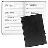 Zengest A5 Passwörter Buch, 192 Seiten/96 Blatt, Kunstledereinband, mit ein Lesezeichen und ein Gummiband, Passwort Organizer Notizbuch für Manage Ihre Internet-Kontonamen und Passwörter