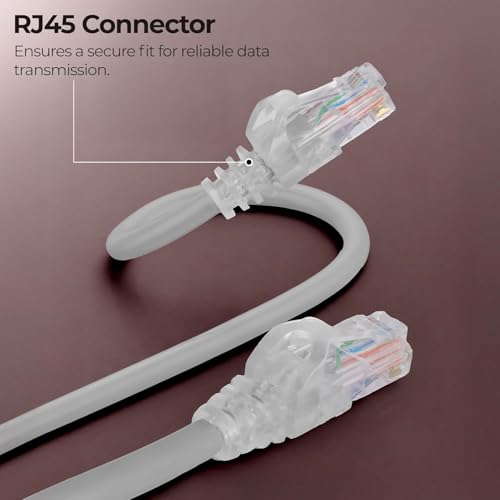 Image of Cat 6 Ethernet Cable 3 Meter High Speed LAN Cable up to 10Gbps, RJ45 Network Patch Cord for Router, PC, Laptop, Gaming Console & Smart TV
