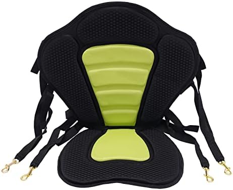 Sedile per kayak, universale, rimovibile, regolabile, per kayak, canoa, comoda seduta imbottita, schienale regolabile, per stand up paddle board, kayak gonfiabile e barche a remi