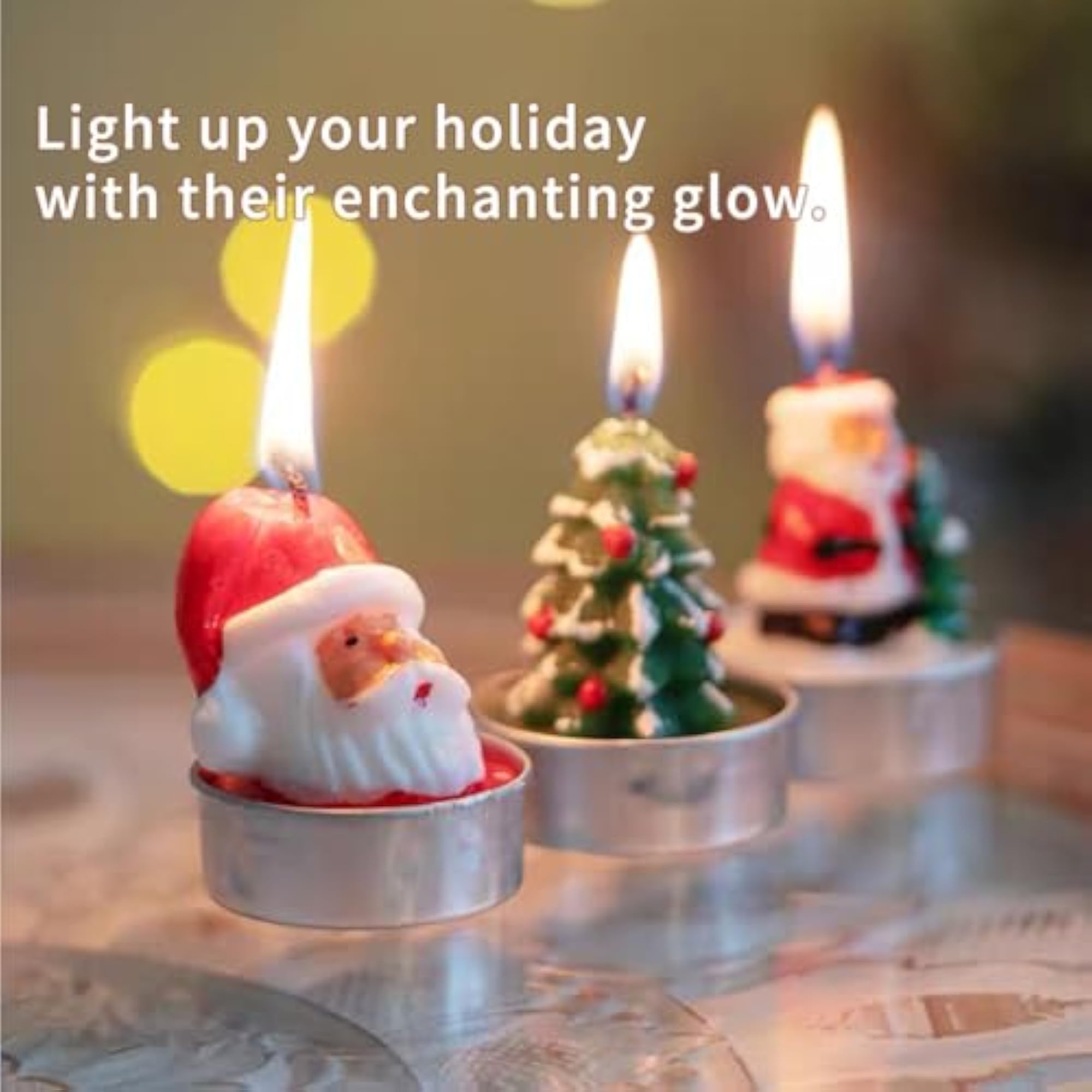 Christmas Candle Gifts, Santa Colored Candles