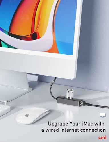 uni USB C Ethernet Adapter, USB C HUB Ethernet 1Gbps with USB 3.0 [Driver Free, Aluminum] for MacBook Pro, Chromebook, XPS, iPad, iMac, Galaxy, iPhone 15pro/max, and Hard Drive Keyboard Mouse, etc - Image 7