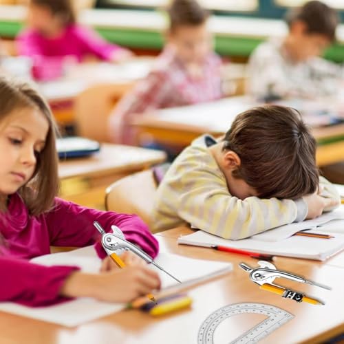 Kit de mathématiques avec rapporteur et équerre pour tracer sans casser