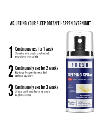 Fresh Sleeping Spray | Natural Sleep Aid for Relaxation & Deep Sleep | Sleep Mist with Essential Oils for Restful Nights |100 Ml(2)