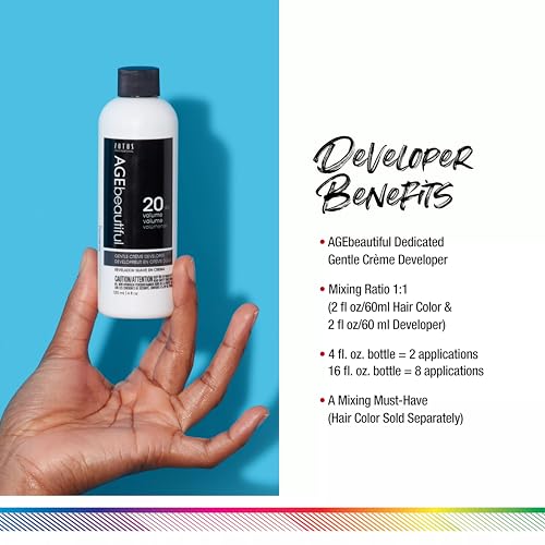 Zotos Professional AGE beautiful Gentle Creme Hair Developers | For Permanent Hair Color Dyes, Toners, Lighteners | Professional Salon Coloring | Long Lasting Haircolor for Gray Coverage