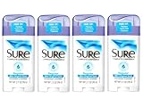 Sure Original Solid Anti-Perspirant Deodorant - 48 Hour Antiperspirant for Women and Men - Mandarin Buds, Airy Cotton, Musk Notes - Regular - 4 pc
