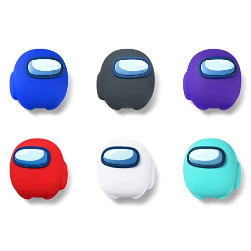 Switch Thumb Grips Joystick Caps Compatible With Steam Deck/Nintendo Switch/Oled/Lite Among Us Controller Accessories, Funlab Cute Silicone Analog Stick Cover, 6Pcs Astronauts #TOP9
