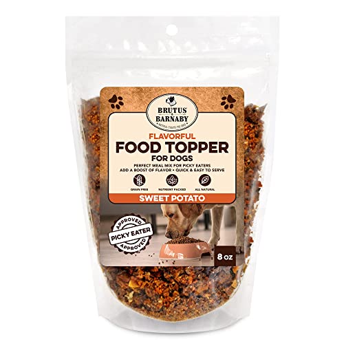 Brutus & Barnaby Dog Food Toppers For Picky Eaters - All Natural, Vegan Sweet Potato Kibble Topper, Delicious Meal Toppers For Dogs, Nutrient Packed Dog Food Topper With Single Raw Ingredient #TOP15