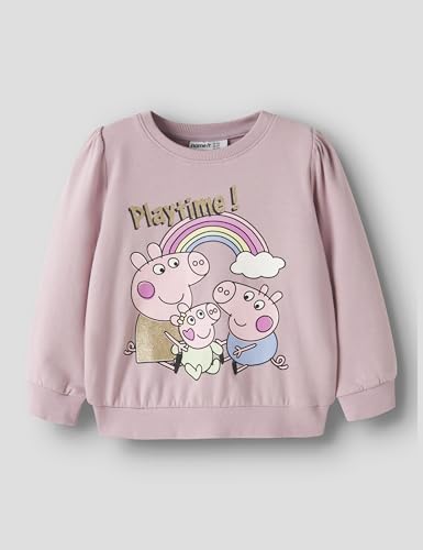 Sweat Peppa Pig fille Name IT en coton doux rose