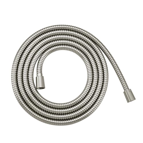 BRIGHT SHOWERS Extra Long Shower Hose 118 Inches &ndash; Stainless Steel Handheld Shower Hose with Brass...