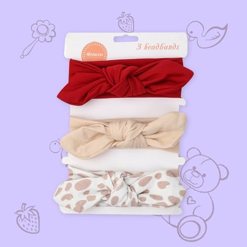 Image of POLKA TOTS Baby Hairbands for Kids Girl | Cute Stretchable Hair Bands for Baby Girls | Kids Hair Accessories | Elastic Infant Hairband | Toddler Hair Clips (Pack of 3)