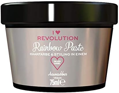 I Heart Revolution Rainbow Paste Silver Angel – The Combination of Hair Colour and Hair Styling for One Day – Vegan, Reusable, 75 ml
