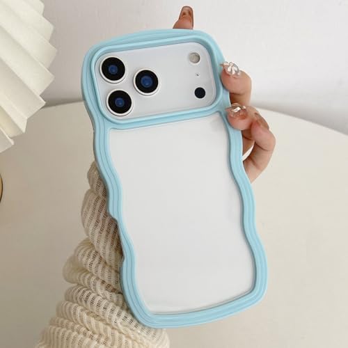 Étui iPhone 17 Pro bleu coque esthétique originale pour photos et style au quotidien
