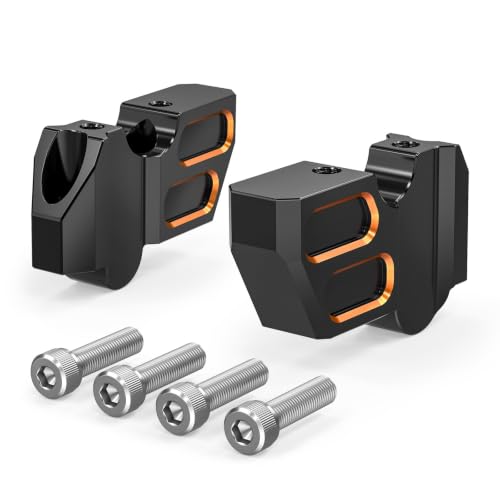 Elevador de manillar mecanizado para Sportster S RH1250S de alta resistencia y acabado naranja