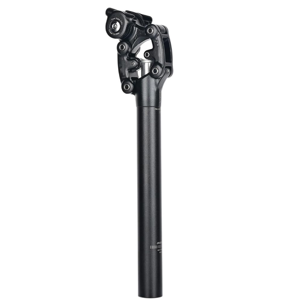 Shock - Tija para sillín de bicicleta, 350 mm x 27,2/30,9/31,6 mm, suspensión de bicicleta, tija de sillín de viaje, resistente a los golpes, tubo de tija de sillín de bicicleta de montaña de