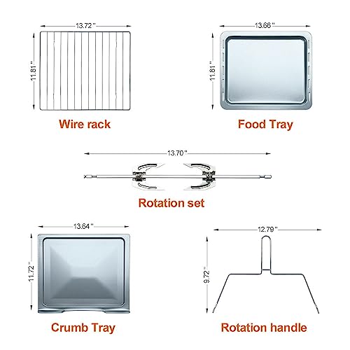 38QT-XXL-Convection-Toaster-Oven-9-in-1-Digital-Convection-Oven-Countertop-Stainless-Steel-Oven-Air-Fryer-with-75-Recipes-Accessories-for-6-Slice-Toast-12-Pizza-for-Family-Feasts