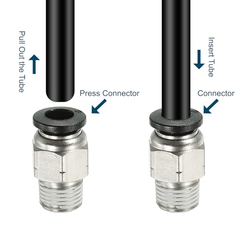 Conectores de conexión rápida para línea de aire con enganche seguro de 6 mm 6