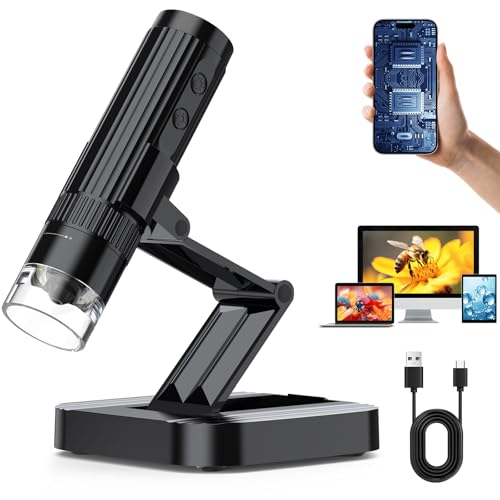 Microscope portable WiFi pour observer la nature en famille sur grand écran Android et iPhone