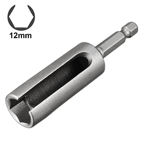 Pilote hexagonal douille fendue 12mm CR-V pour débloquer les écrous profonds