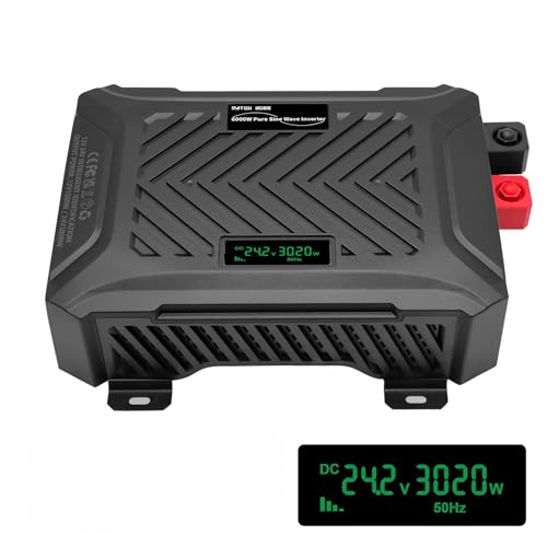 DATOUBOSS Inversor Onda Pura 12V/24V a 230V Convertidor Universal...