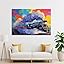 sinyumoney Colorful Steam Train Journey -4 Décoration Murale Pour Salon ...