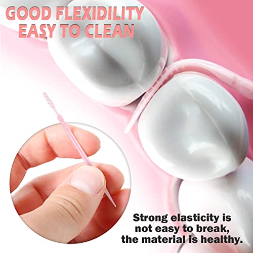 Anronch Double Head Disposable Interdental Brushes, 1060 Pcs Oral Hygiene Cleaner Stick Portable Plastic Toothpicks Oral Care Toothpicks Teeth Cleaning Tool #TOP3