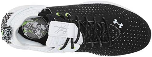 Under Armour Men's Harper 5 Low ST Baseball Shoe, Black (001)/White, 15 | Image 4