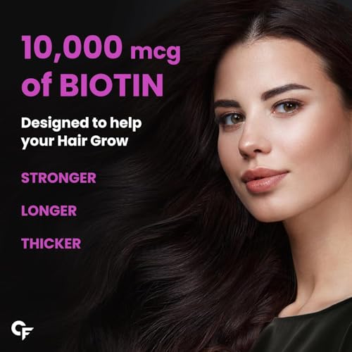 Image of Carbamide Forte Biotin Tablets for Hair Growth | Biotin Supplement 10000 mcg | Hair Supplements for Women & Men | 60 Hair Growth Tablets