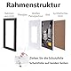 RUN HELIX 2 Pack Bilderrahmen 50x70, 50x70cm Bilderrahmen Schwarz, Aufhängbar, Posterrahmen für Wohnzimmer, Schlafzimmer, Arbeitszimmer