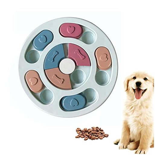 SUOXU Rompecabezas para perros con alimentador lento para perro, dispensador de golosinas para cachorros,alimentador interactivo para perros,entrenamiento para perros,mejora IQ Puzzle Dog Bowl