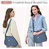 JUYANO Umhängetasche Damen Mittelgroß, Nylon Wasserdicht Handtasche Damen mit mehreren Taschen Leichte Crossbody Bag Damen Verstellbarer Breitem Freizeit für Einkaufen Reisen Schule #1