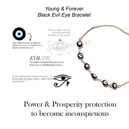 Image of Young & Forever Evil Eye Protection Bracelets for Women & Girls | Nazar Battu Adjustable Charms | Multi-style Spiritual & Fashion Jewelry