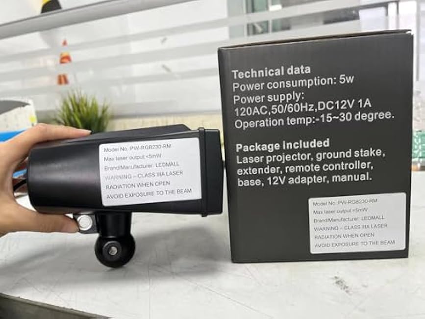 Ledmall Full Spectrum Motion Star Effects 7 Color with White Laser Christmas Lights Projector Outdoor