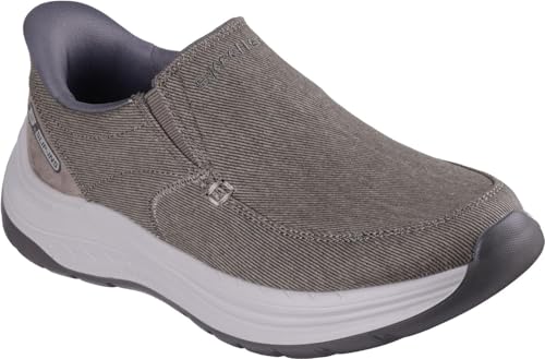 Skechers - Mens Relaxed Fit: Decklan - Gulliver Slip On Shoes, Color Taupe, Size: 11.5 M US