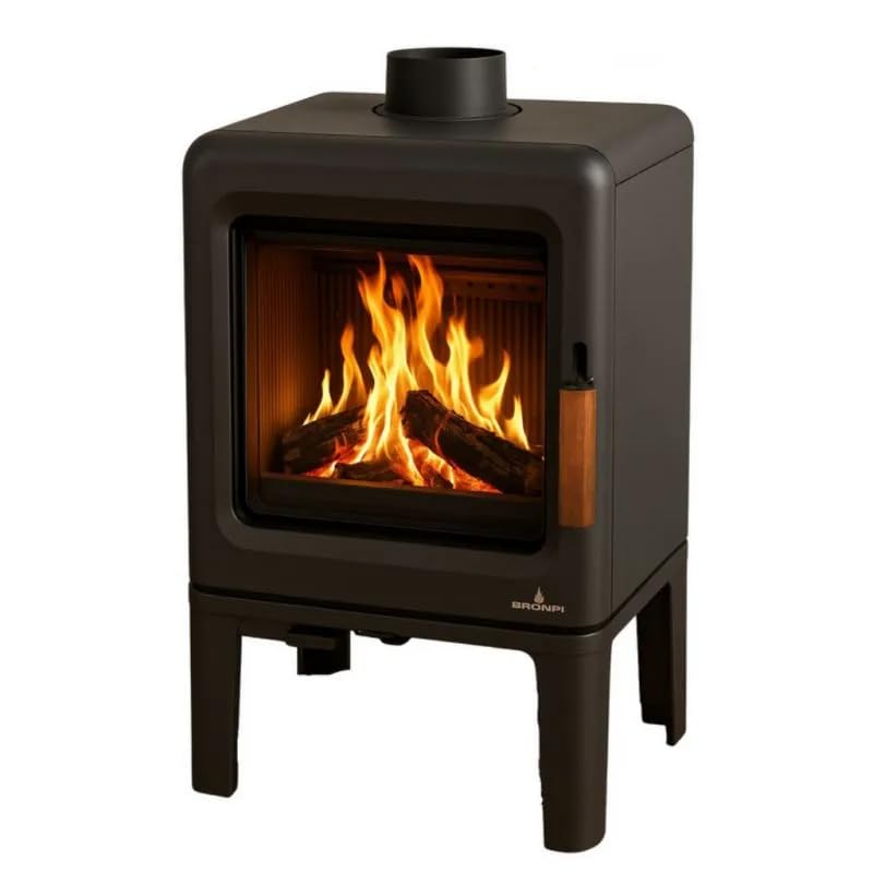 POÊLE À BOIS LIRA ÉTANCHE EN FONTE 5KW - Noir