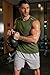 COOFANDY Men Summer Sleeveless Shirts Workout Muscle Tank Top Moisture Wicking Mesh Tanks Army Green Gym Fitness Tank M