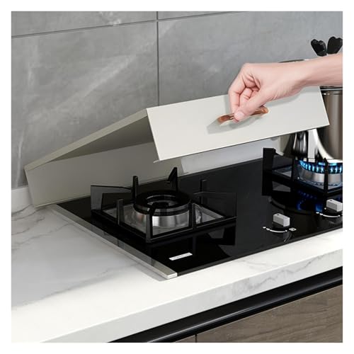 JYHHCYS Tapa encimera Gas Tabla Protectora Metálica con Asa para Cocina De Gas, Soporte Protector Grande para Cocina De Gas, Amplía El Espacio De La Cocina Y Es Fácil De Limpiar(13.7x15.7x2.7 Inch)